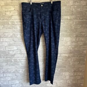 Men's PETER MILLAR Navy Camo Performance Five-Pocket Golf Pants Size 38/32